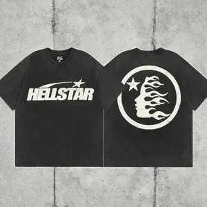 Hell-star Logo Y2K Aesthetic T Shirt, Harajuku Tee, Goth Punk T-Shirt, Alternative Clothing, Y2k Graphic Shirt, Shirt, Cotton Shirt, Vintage Shirt, Crewneck Shirt, Streetwear, Oversized T-Shirt Casual Top Unisex Gift for Him FCP