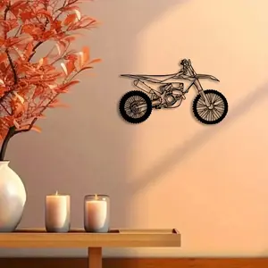 1pc Dirt Bike Metal Wall Art, Dirt Bike Statue Mural, Perfect for Garage, Man Cave, Motorsport Wall Decor, Racing Decor, Ideal Gift for Bikers
