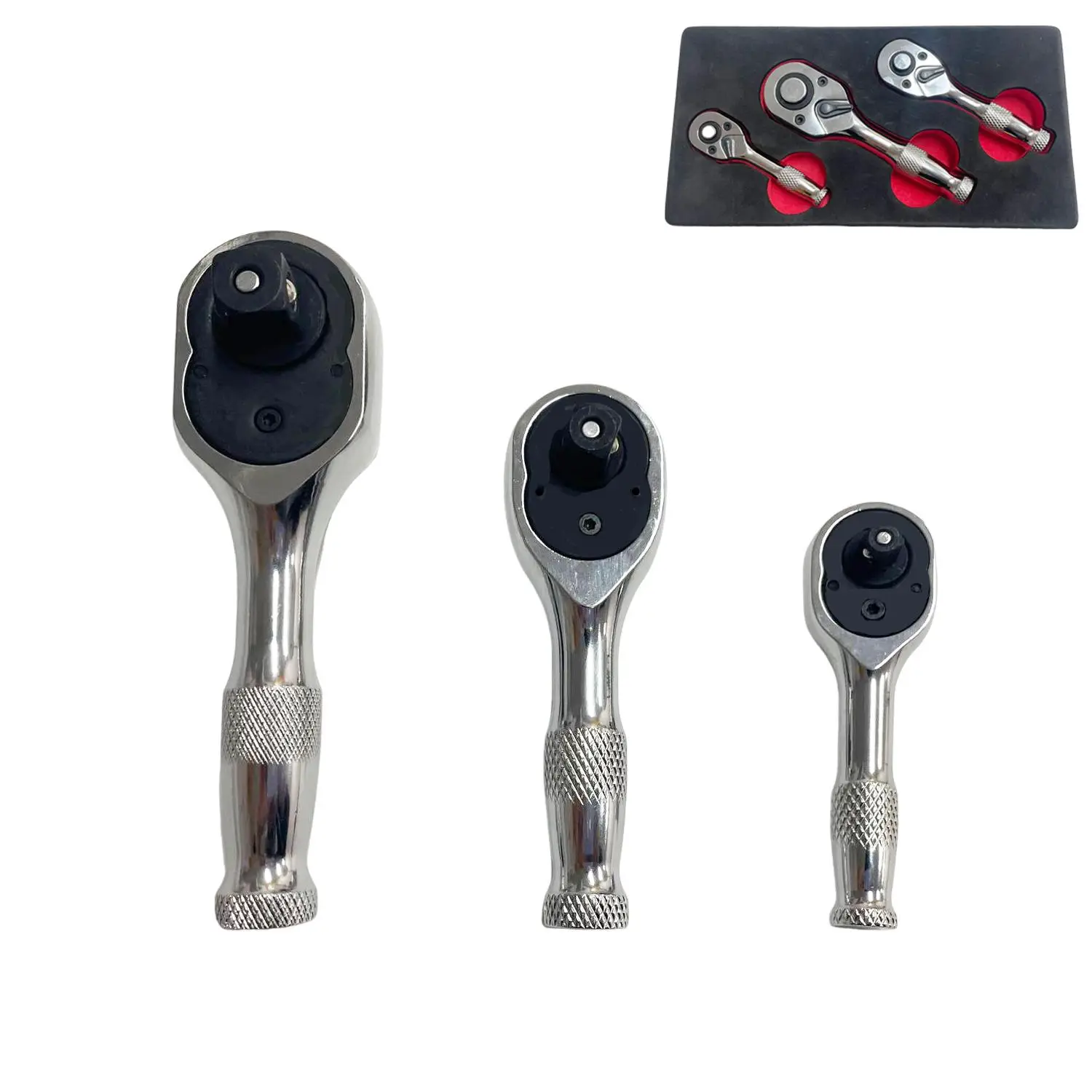 72-Teeth Quick Socket Ratchet Wrench, 3 Counts/Set Bi-directional Flare Short Handle Mini Auto Repair Wrench, Wrench Tools Suitable for Use in Tight a