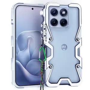 Luxury Aluminum Metal Bumper Case For Motorola Moto Edge 70 Fusion + (2026) Edge 60Neo Edge 50Pro Edge(2025) G96 G87 G86 Power G85/S50Neo G67 G77 G47 G06 G56 G17Power Case Shockproof Cover Funda Coque