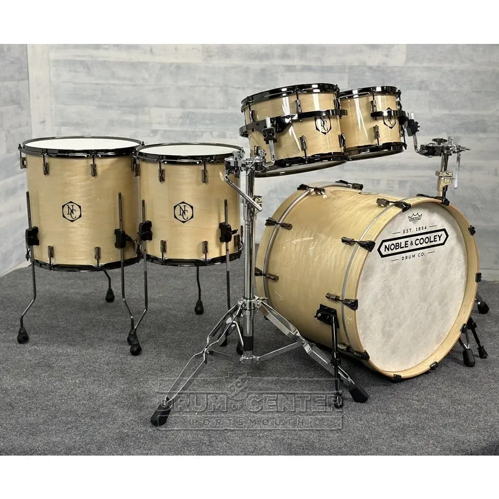 Noble & Cooley Union 5pc Drum Set Clear Gloss w/Black Hardware