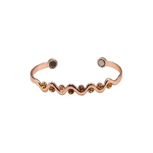 Snake Pattern Copper Magnetic Bracelet – Adjustable Cuff