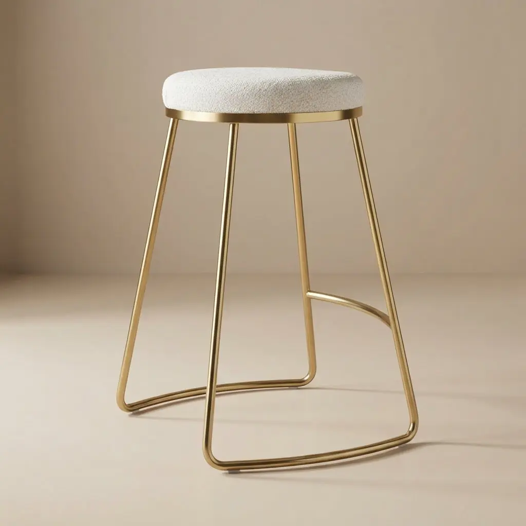 Bissel Beige Boucle Counter Stool