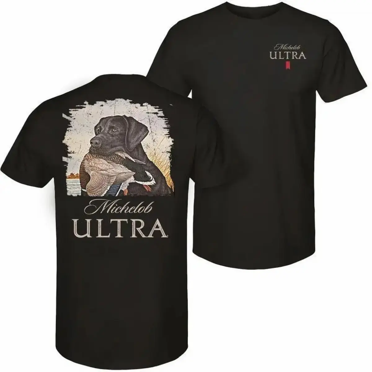 2026 New Boxy Fit Tee 100% Premium CottonMichelob Ultra – Mallard And Dog T-Shirt – 2-Sided DesignVersatile Unisex Casual Wear – Cool Graphic Tee For Men – Menswear – Gift For Beer Lovers And Michelob Ultra Fans Round Neck ClaHeavyweight Cotton Pre-shrunk