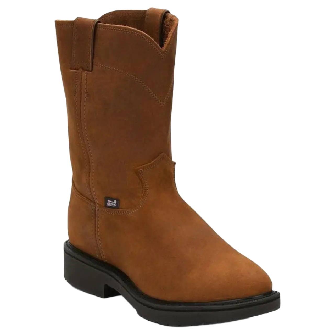 Justin Men's Original Conductor Round Up Hazel Brown Soft Toe Work Boots 4760