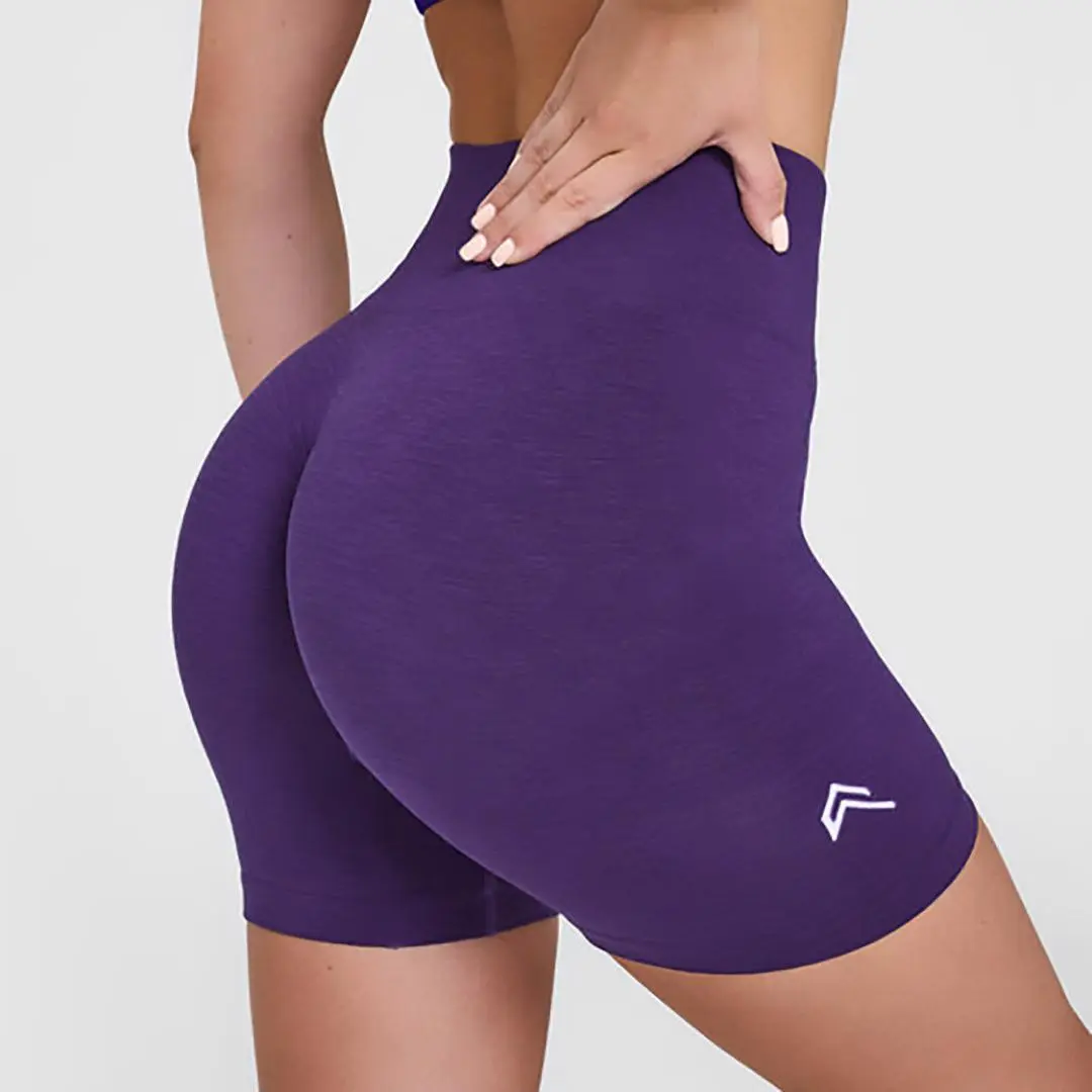 Women's Nylon High-Waist Yoga Shorts - Female Sporty Sports Shorts with Tummy Control, Non-Roll-Down, Butt Lift for Running, Fitness Gym Training