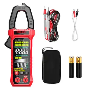 DELIXI Electric Clamp Meter Multimeter 6000 Count Auto Voltmeter, True-RMS(TRMS) Auto-Ranging Voltage Tester, DLX-COA8320 AC/DC Voltage & AC Current, Non-Contact Voltage Testing, Temperature Continuity Resistance Diode Measurement Meter with Storage Bag