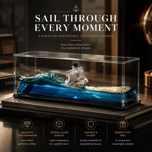 Cruise Ship Liquid Motion Drift Bottle Decor, Golden Ship Moving Sand Art Desk Ornament for Home & Office Decoration aesthetic