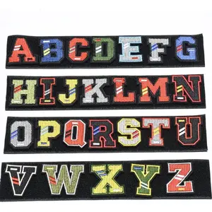 English Letter A-Z Package Morale Patch, Hook and Loop Patch, Embroidered Army Badge Set, Backpack, hat, Vest, Shoe Accessories (A-Z)
