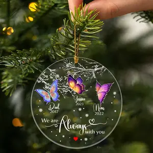 Personalized Christmas Ornament Memorial Gift -  I Am Always With You Ornament - Family Memorial Gift, Grandpa, Grandma, Dad, Mom Memorial Gifts, Christmas Tree Decoration