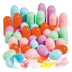 Bulk Plastic Easter Eggs & Mini Glow Stick Kit for 100, 2"