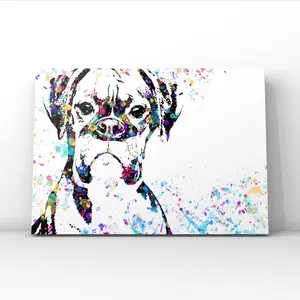 Boxer Art Print 5x7 - " The Boxer Stare"- Giclée - Dog Art - Canvas - Boxer lover gift - Boxer Painting - Pet Photography - Watercolor Boxer