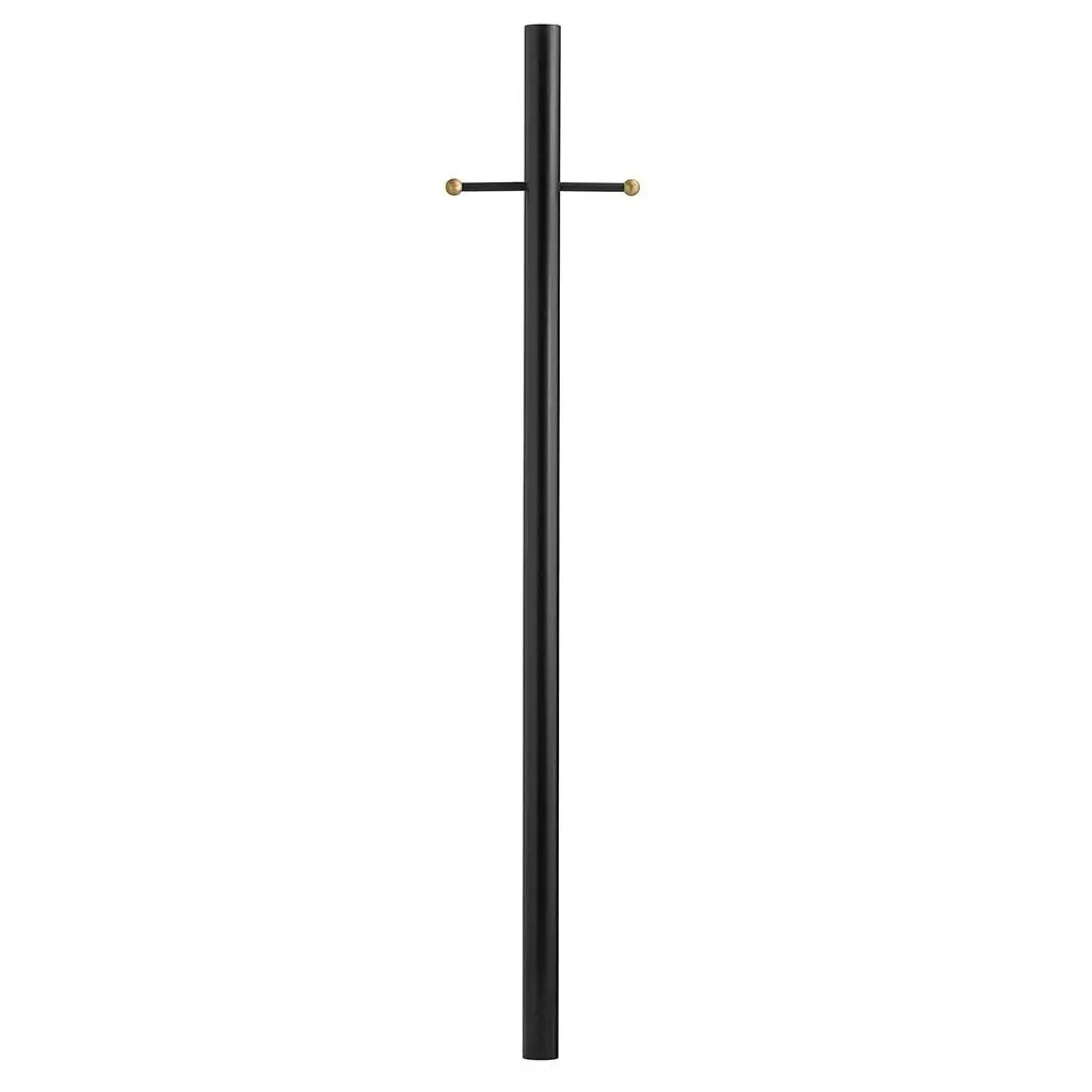 7ft Post 7' Direct Burial w/ Ladder Rest & Photo Cell Textured Black
