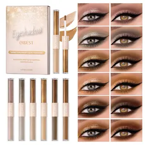 6-piece double head matt eye shadow suit is smooth, easy to dry, lightweight, durable, waterproof, sweat resistant, and non smudging to create natural eye makeup Eyeshadow Set