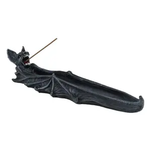 Gothic Gargoyle Cathedric Bat Vampire Incense Stick Holder With Celtic Knotwork