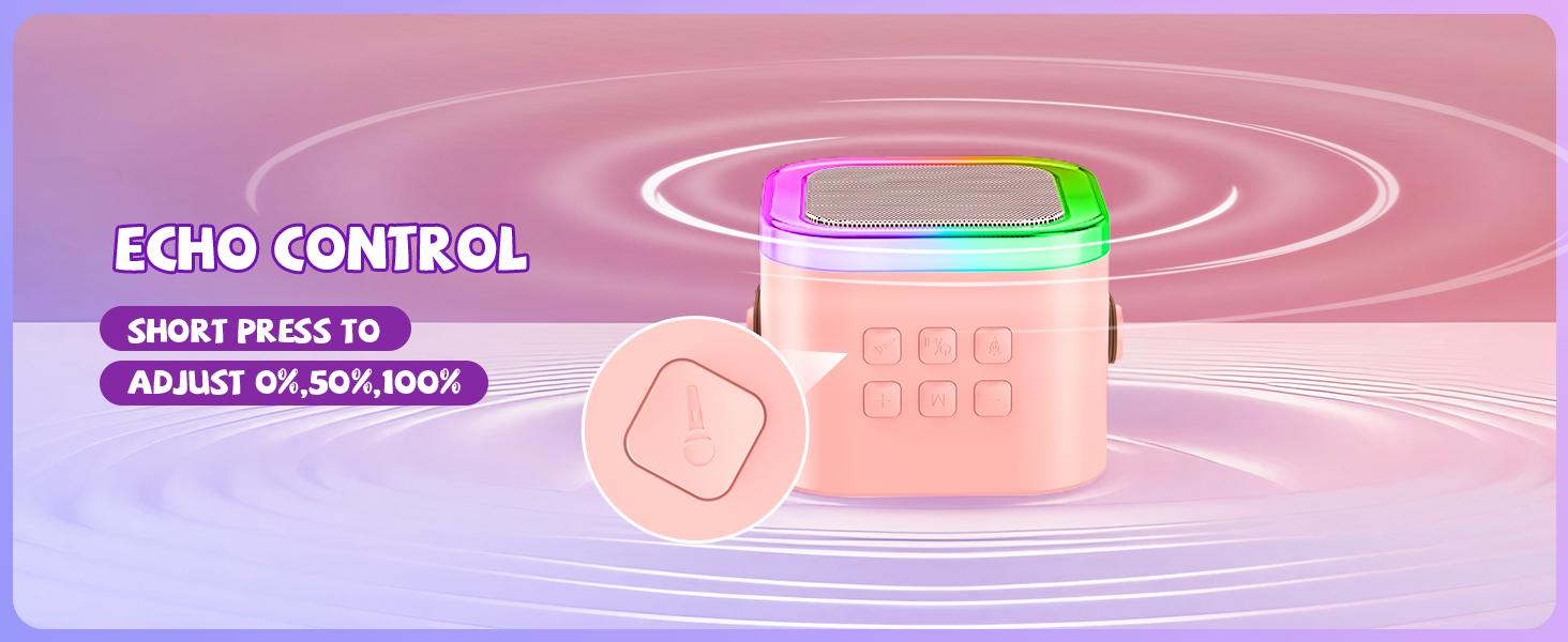 Mini Karaoke Machine for Kids Girls Boys - Birthday Gifts for Ages 4 5 6 7 8+ Year Old - Portable Bluetooth Speaker with 2 Wireless Microphone - Kids' Instrument Accessories - Pink Mini Karaoke Machine for Kids Girls Boys - Birthday Gifts for Ages 4 5 6 7 8+ Year Old - Portable Bluetooth Speaker with 2 Wireless Microphone - Kids' Instrument Accessories - Pink