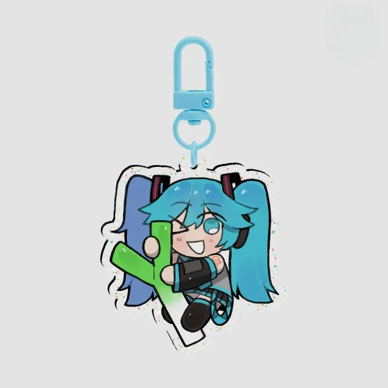 Miku With Leek Acrylic Keychains Birthday Gift For Fan Bags Accessories
