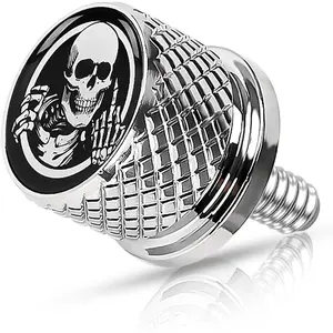 Motorcycle Stainless Knurled Fender Rear Seat Bolt Screw 1/4"-20 Thread for Harley Davidson Touring Sportster Softail Dyna CVO Fatbob Electra Glide Street Glide 1996-2025 Chrome