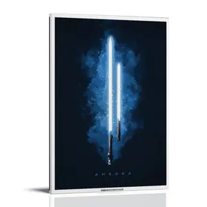 Lightsaber-poster Posters Music Album Cover Posters Canvas Wall Art High-Resolution Vintage Band & Artist Prints for Room