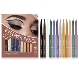 12-Piece Colorful Eyeliner Pencil Set, Pearl Eye Shadow Pen, Matte Eyeliner Rotating Pen Kit, Longwear Eye Liner, Makeup Essentials