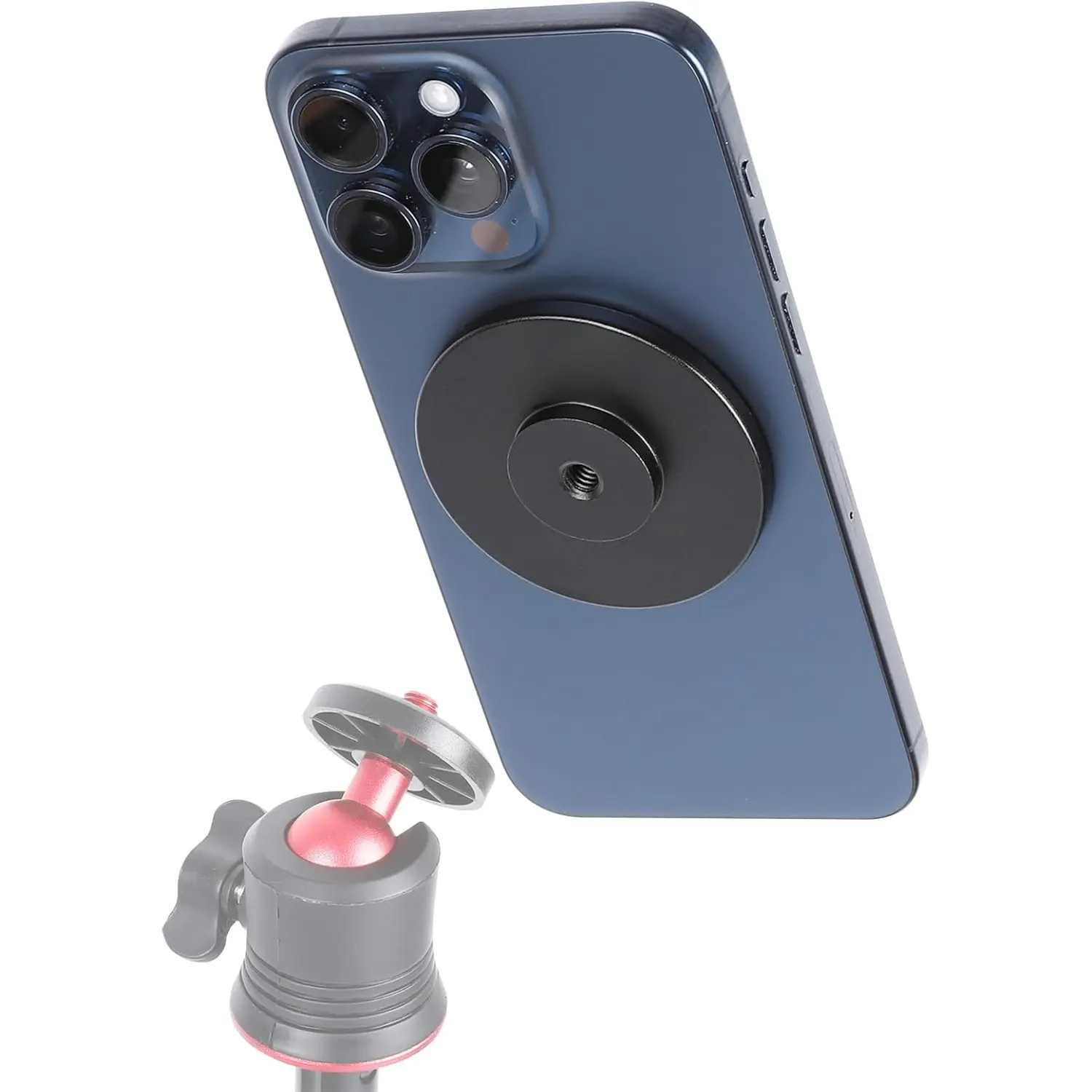 Aluminum 1/4" Mount for MagSafe,  Phone Tripod Mount Adapter Compatible with  16 Pro Max 15 Plus 14 13 12 Max Mini, Selfie Stick, Live Broadcast Tripod