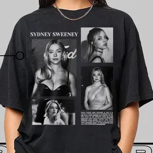 Sydney Sweeney T-Shirt, Vintage Sydney Sweeney Fan Shirt, Sydney Sweeney Tee, Halloween Fan Merch