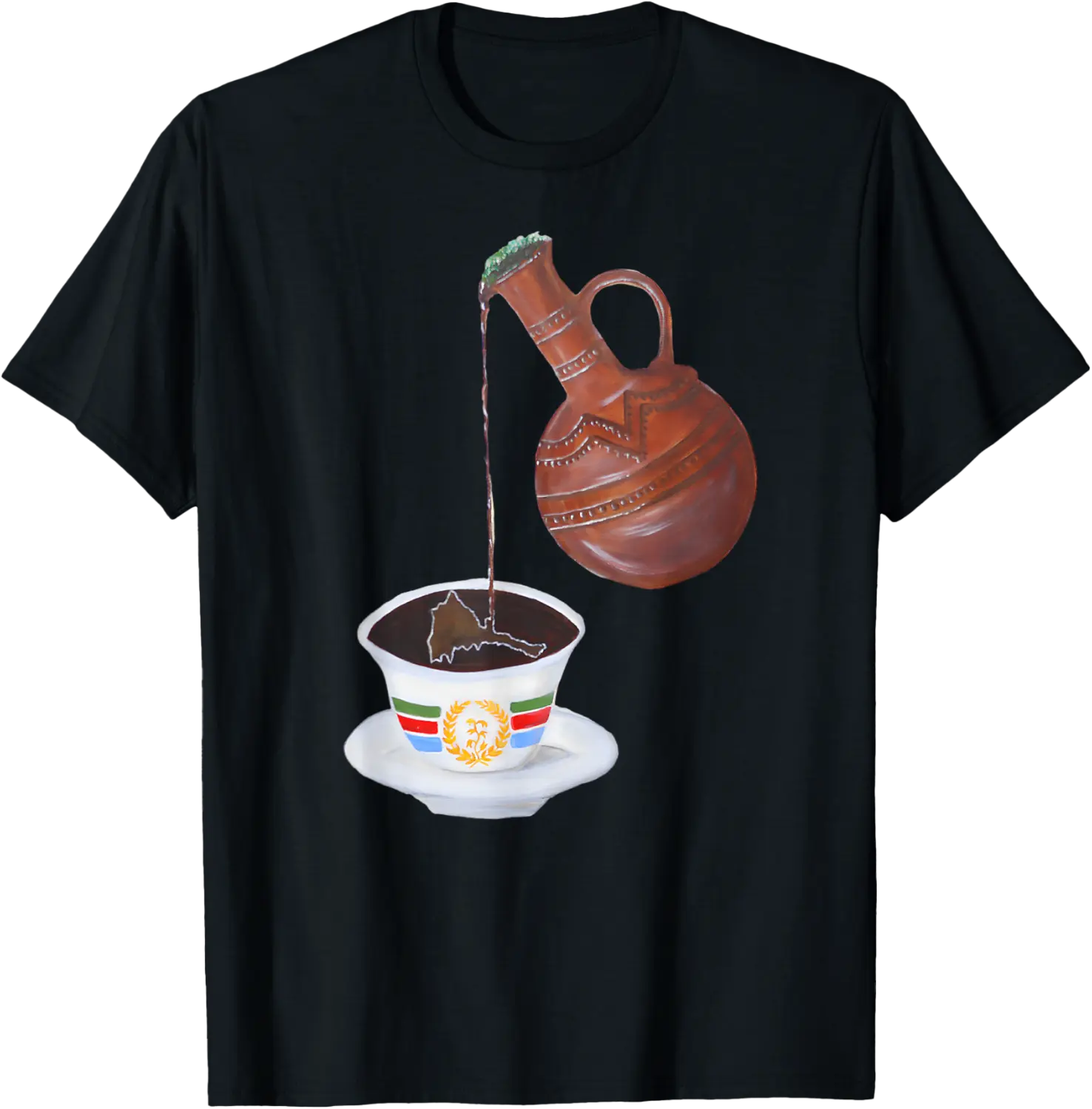 Eritrean Ethiopian Habesha Best Design Eritrean Jebena Coffe T-Shirt - Matthewmatt Shop 56B0CZDMF8ZD