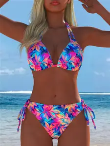 New Arrival Women's Swimwear, Beach Outfits Swim Dress Summer Beach Festival Vacation Travel Sexy Two Piece Set Bikinis Set Best Selling Leaf Print Bikini