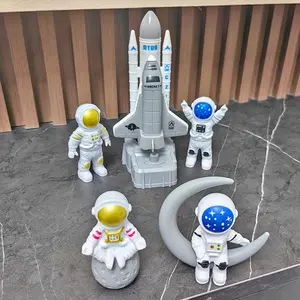 Space Station Rocket Toy, Manual Launch Rocket Kit, Educational Space Model, Kids' Birthday Gift, Aerospace Aircraft Set, Cosmic Ship Decor