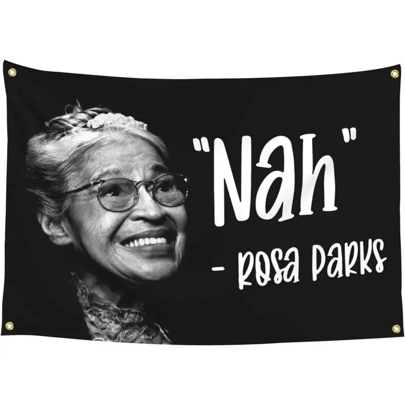 Rosa Parks Nah Flag 3x5 Ft for College Dorm, Bedroom And Living Room Home Decor, Tapestry Hanging for Gifts 36 * 60in, Black