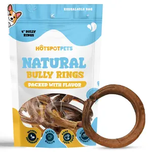4" Bully Stick Rings for Small, Medium & Large Dogs
