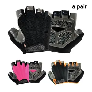 Touchscreen Elastic Comfort Anti-Slip Wear-Resistant Sports Gloves Half Finger, Unisex Cycling Off-Road Fitness Workout Accessories Gloves