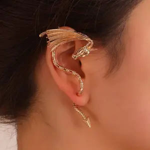 Flying dragon ear clip earring single ear hook fashion accessories