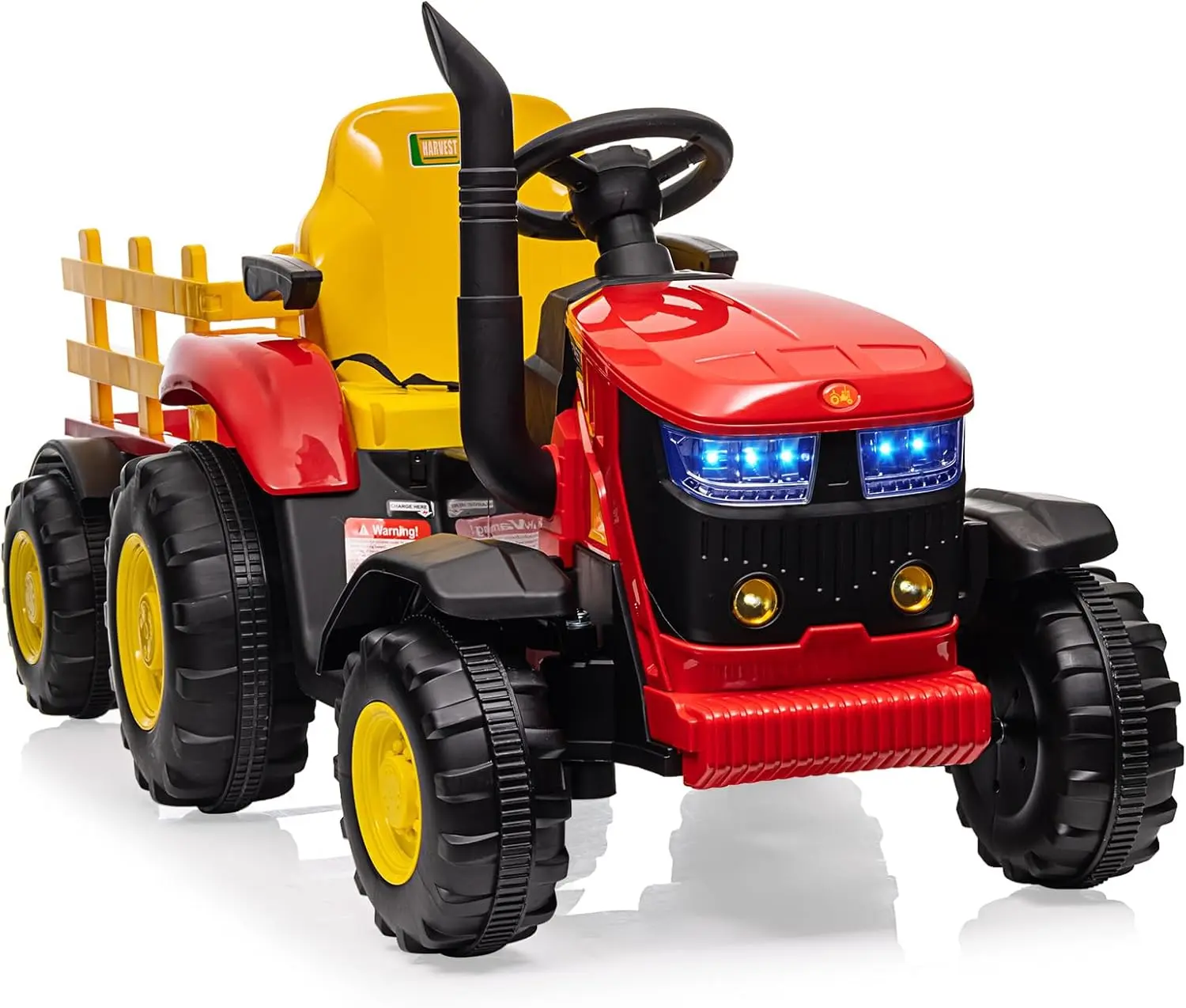 GARVEE 12V Remote Control Tractor with 7-LED & Safety Belt - Red GARVEE 12V Remote Control Tractor with 7-LED & Safety Belt - Red