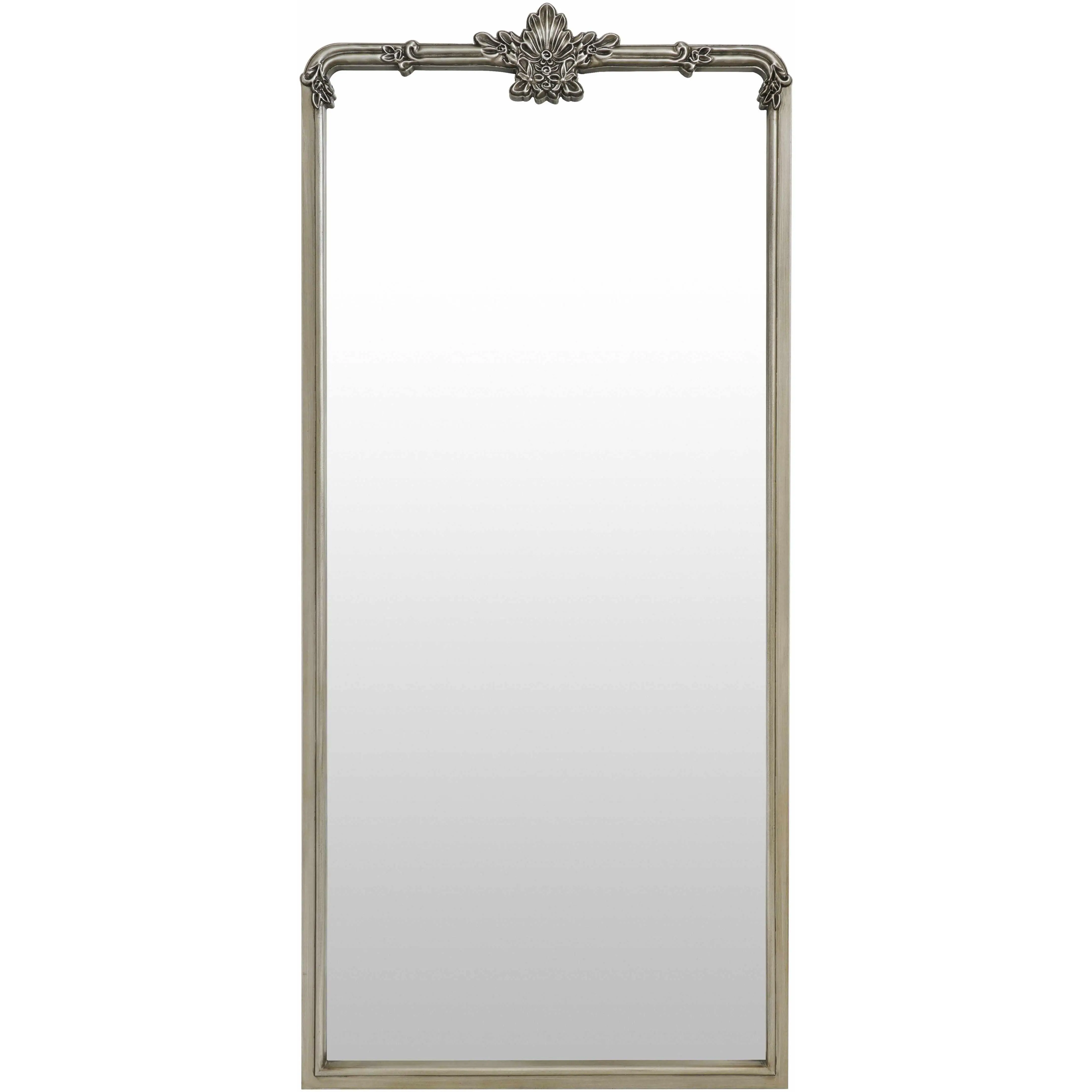 Filettole Silver Gray Frame Wall Mirror, Compact Square Wall-Mounted Mirror for Home Decor, Stylish Home Decor Accent