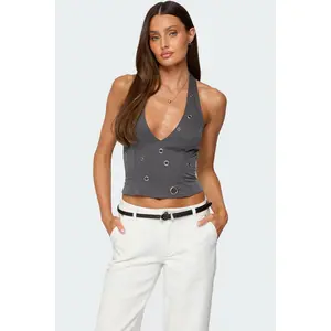 Sakura Grommet Halter Top