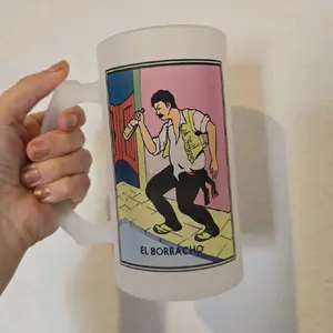 El Borracho Frosted Glass Mug Handcrafted Drinkware El Borracho Frosted Glass Mug Handcrafted Drinkware