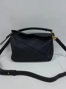 Pre-owned Loewe Leather Crossbody Bags Puzzle Bag Dark Blue With OG Strap（BF 12Z）