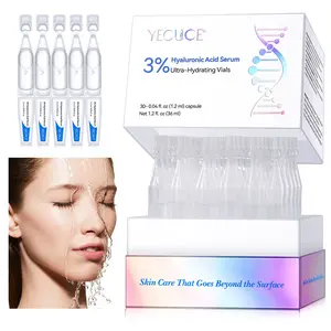 Yecuce Hyaluronic Acid Serum 1.2ML X 30 Pcs, Ultra Moisturizing Hydrating Long-Lasting Hydration, Suitable for Layering Skincare Products