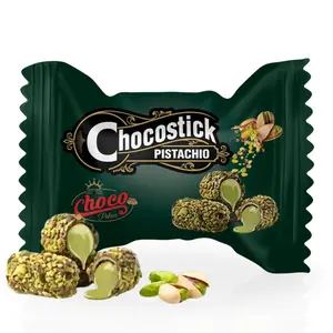 Dubai Choco-Stick Pistachio By Intense Delish | Rich Chocolate, Nutty Crunch, Pistachio,  (BOX OF 6) Crunchy, Dessert, Cocoa Snack