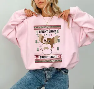 Bright Light Christmas Shirt, Funny Xmas Movie Sweatshirt, Funny Gizmo Character T-shirt, Comfy and Quality, Graphic Tee