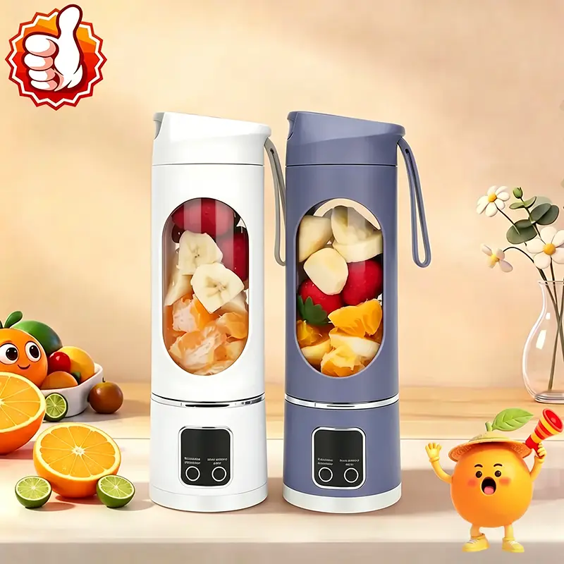 【summervibes】Ultimate Portable Blender!USB Rechargeable & Compact for Smoothies On-The-Go Perfect Travel,Back To School & Gym! Leak Proof Design, Makes Shakes&Baby Food in Seconds cup juicer rechargeable mini blender vegetable gift option wife