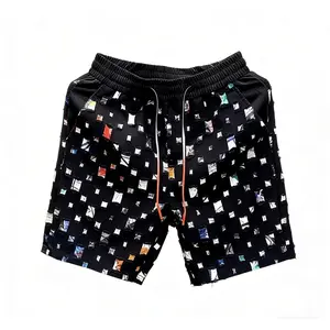 Summer Floral Hawaiian Beach Shorts Men's Loose Fit Tropical Print Casual Vacation Lightweight Silk Shorts Couple Outfit