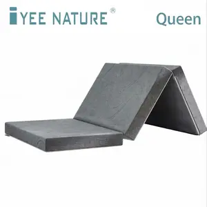 IYEE NATURE Tri-Folding Memory Form Mattress, 3 inch Queen Size Folding Mattress Topper with Washable Cover, Non-Slip Bottom Camping Mattress Guest Bed - 78"x58"x3"