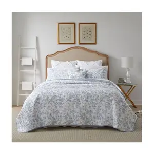 Laura Ashley Amberley Bright Blue Multi-Piece Full/Queen Quilt