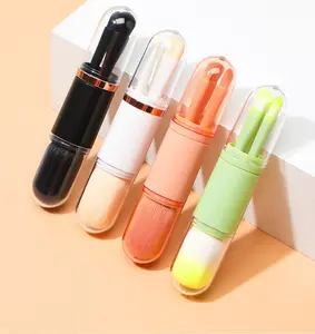 4-in-1 Travel Brush Set Retractable Pocket-Size Ready to Ship in Assorted Colors for On-the-Go Beauty