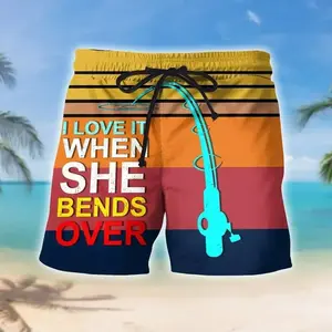 I Love It When She Bends Over Sport Short Beach Shorts Swim Trunks Size S-5XL