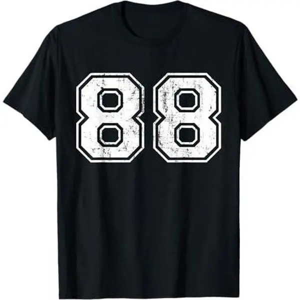 Number 88 Distressed Vintage EightyEight Sport Team Practice T-Shirt