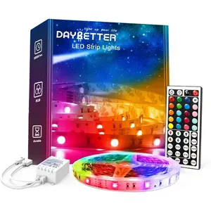 DAYBETTER Led Lights for Bedroom, 32.8ft Led Strip Lights RGB Color Changing Strip Light with Remote Control, Led Light for Room Decor, Home Decor
