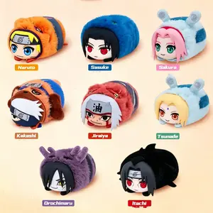 MINISO Naruto Shippuden Cute Beasts Party Plush 3.5" Keychain,Soft Animal-Style Hanging Plush Dolls of Naruto, Sasuke, Sakura, Kakashi, Jiraiya, Tsunade,Kawaii Anime Keychain for Backpack Purse Car Mirror,Collectible Gift for Fans Kids Summervibes